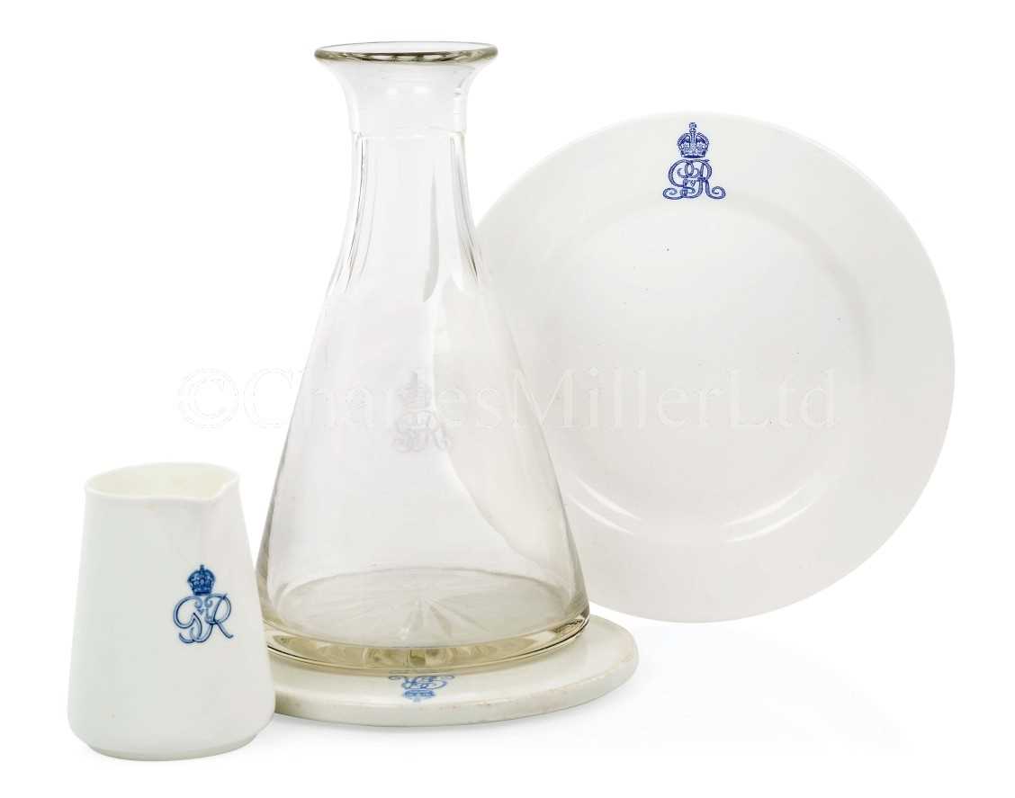 Lot 235 - A COLLECTION OF CHINA AND GLASS FROM THE VICTORIA & ALBERT III