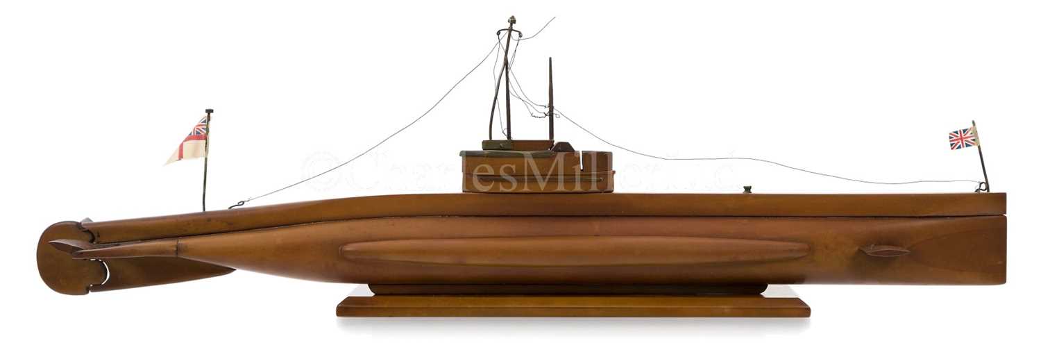 Lot 314 - A LARGE SAILOR-MADE MODEL FOR AN L-CLASS SUBMARINE OF CIRCA 1916