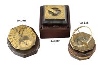 Lot 246 - A BRASS BUTTERFIELD TYPE DIAL BY DELURE, PARIS...