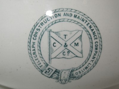 Lot 66 - A RARE CERAMIC TRANSFER PRINT CHAMBER POT FROM THE S.S. GREAT EASTERN, CIRCA 1865