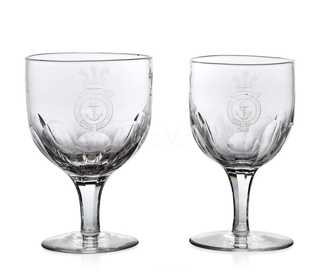 Lot 246 - A WINE GLASS FROM THE ROYAL YACHT OSBORNE, CIRCA 1890