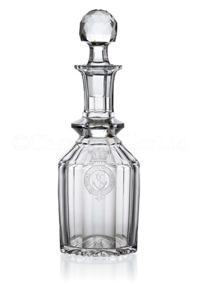 Lot 247 - A CUT GLASS OIL BOTTLE WITH STOPPER FROM THE ROYAL YACHT OSBORNE, CIRCA 1890