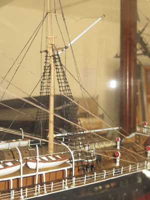 Lot 61 - A 1:48 SCALE STATIC DISPLAY MODEL OF THE CUNARD LINE’S S.S. SERVIA [1881]