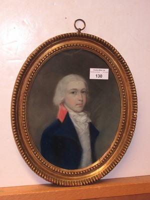 Lot 130 - CIRCLE OF HUGH DOUGLAS HAMILTON (BRITISH, 1739-1808) - PORTRAIT OF LT. WILLIAM JEFFREY, CIRCA 1793