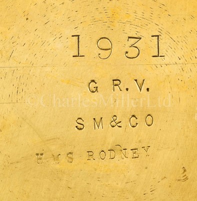 Lot 288 - BULKHEAD SHIP’S CLOCK FROM H.M.S RODNEY, CIRCA 1931