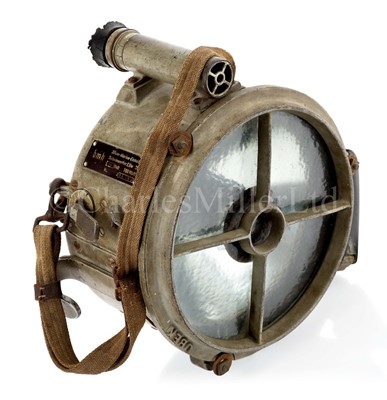 Lot 304 - A 100 WATT U-BOAT ELECTRICAL SIGNAL LAMP BY JIRASEK FABRIK, PRAGUE, CIRCA 1940