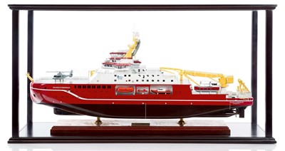 Lot 112 - A WELL-PRESENTED 1:48 SCALE BUILDER’S-STYLE MODEL OF THE R.S.S. SIR DAVID ATTENBOROUGH, BUILT BY CAMMELL LAIRD FOR THE UK RESEARCH & INNOVATION DEPT., 2021