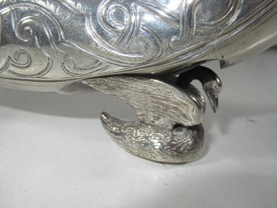 Lot 238 - A DANISH SILVER DRINKING HORN AND COVER PRESENTED TO THE WARDROOM OFFICERS' MESS BY H.R.H. THE PRINCESS OF WALES, CIRCA 1891