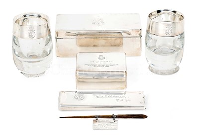 Lot 248 - A GROUP OF ROYAL YACHT OSBORNE SILVERWARE