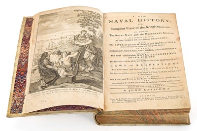 Lot 122 - A NEW NAVAL HISTORY: OR, COMPLEAT VIEW OF THE BRITISH MARINE BY JOHN ENTICK