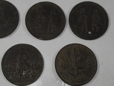 Lot 117 - A COLLECTION OF ADMIRAL VERNON 'FORT CHAGRES' MEDALS, 1739-1741