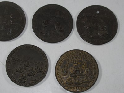 Lot 117 - A COLLECTION OF ADMIRAL VERNON 'FORT CHAGRES' MEDALS, 1739-1741
