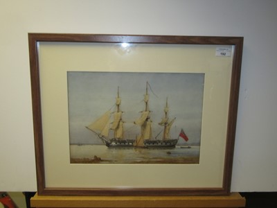 Lot 140 - WILLIAM FREDERICK MITCHELL (BRITISH, 1845-1914) - A 42-GUN FRIGATE; A 38-GUN FRIGATE