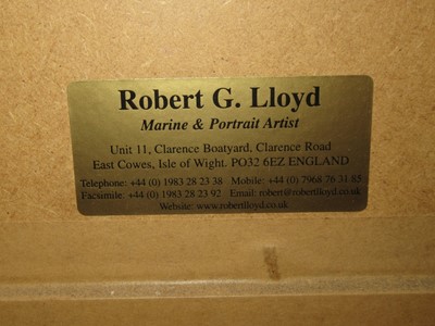 Lot 89 - δ ROBERT G. LLOYD (BRITISH, B. 1969) - CUNARD LINER R.M.S 'CARINTHIA' APPROACHING NEW YORK, U.S.A., CIRCA 1958