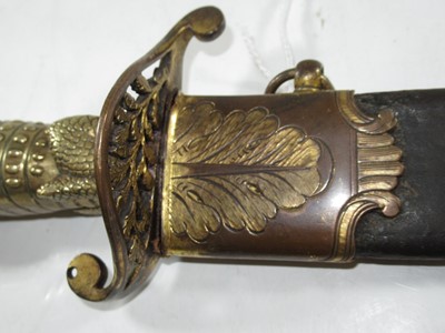 Lot 139 - A COMMEMORATIVE NAVAL HANGER FOR THE BATTLE OF THE NILE, 19TH CENTURY