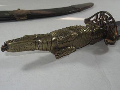 Lot 139 - A COMMEMORATIVE NAVAL HANGER FOR THE BATTLE OF THE NILE, 19TH CENTURY