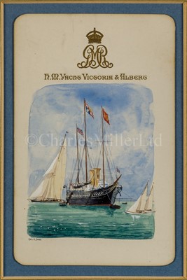 Lot 233 - δ COLIN M. BAXTER (B. 1963) - H.M. ROYAL YACHT VICTORIA AND ALBERT III, WITH THE KING ABOARD