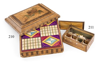 Lot 210 - A NAPOLEONIC PRISONER OF WAR STRAW WORK BOX