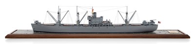 Lot 290 - A WELL-PRESENTED 1:192 SACALE WATERLINE MODEL OF THE LIBERTY SHIP S.S. 'RICHARD MONTGOMERY' [1943]