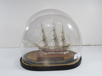 Lot 157 - AN EARLY 19TH-CENTURY NAPOLEONIC FRENCH PRISONER OF WAR BONE SHIP MODEL