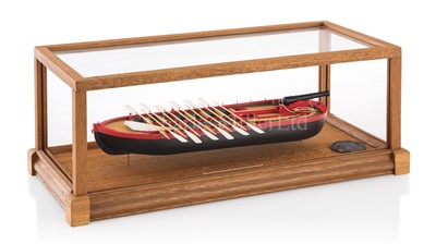 Lot 146 - AN EXHIBITION STANDARD 1:48 SCALE MODEL OF A SHALLOW DRAFT GUN BOAT OF CIRCA 1782