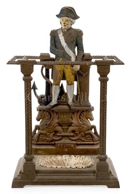 Lot 197 - A CAST IRON 'NELSON' STICK STAND, CIRCA 1884