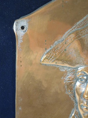 Lot 116 - A 1905 CENTENARY COPPER PORTRAIT PLAQUE OF NELSON BY L.F. VON ROSELIEB