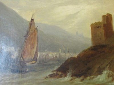 Lot 11 - ATTRIBUTED TO WILLIAM SCOTT (1797-1862)	- ENTRANCE TO THE RIVER DART WITH DARTMOUTH CASTLE