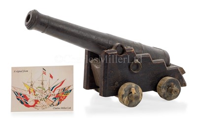 Lot 159 - A CAST IRON MODEL FOR A NAVAL GUN, CIRCA 1850