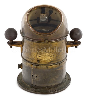 Lot 273 - A RARE ALL BRASS 'FAITHFUL FREDDIE' SUBMARINE BINNACLE BY KELVIN BOTTOMLEY & BAIRD LTD., CIRCA 1912