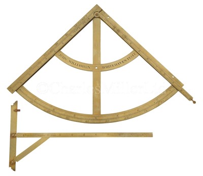 Lot 313 - A SURVEYING QUADRANT BY JOHN WILLIAMSON, WHITEHAVEN, CIRCA 1775