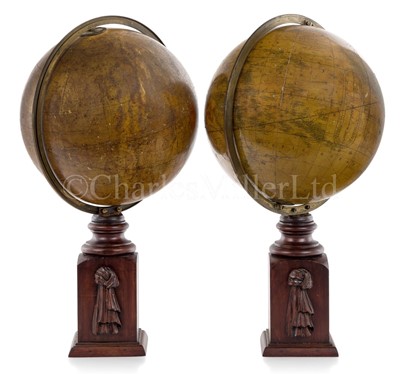 Lot 323 - A PAIR OF 12IN. MALBY LIBRARY GLOBES