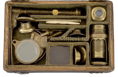 Lot 341 - AN ELLIS-TYPE AQUATIC MICROSCOPE ATTRIBUTED TO PETER DOLLOND, LONDON, CIRCA 1770