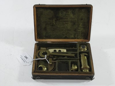 Lot 341 - AN ELLIS-TYPE AQUATIC MICROSCOPE ATTRIBUTED TO PETER DOLLOND, LONDON, CIRCA 1770