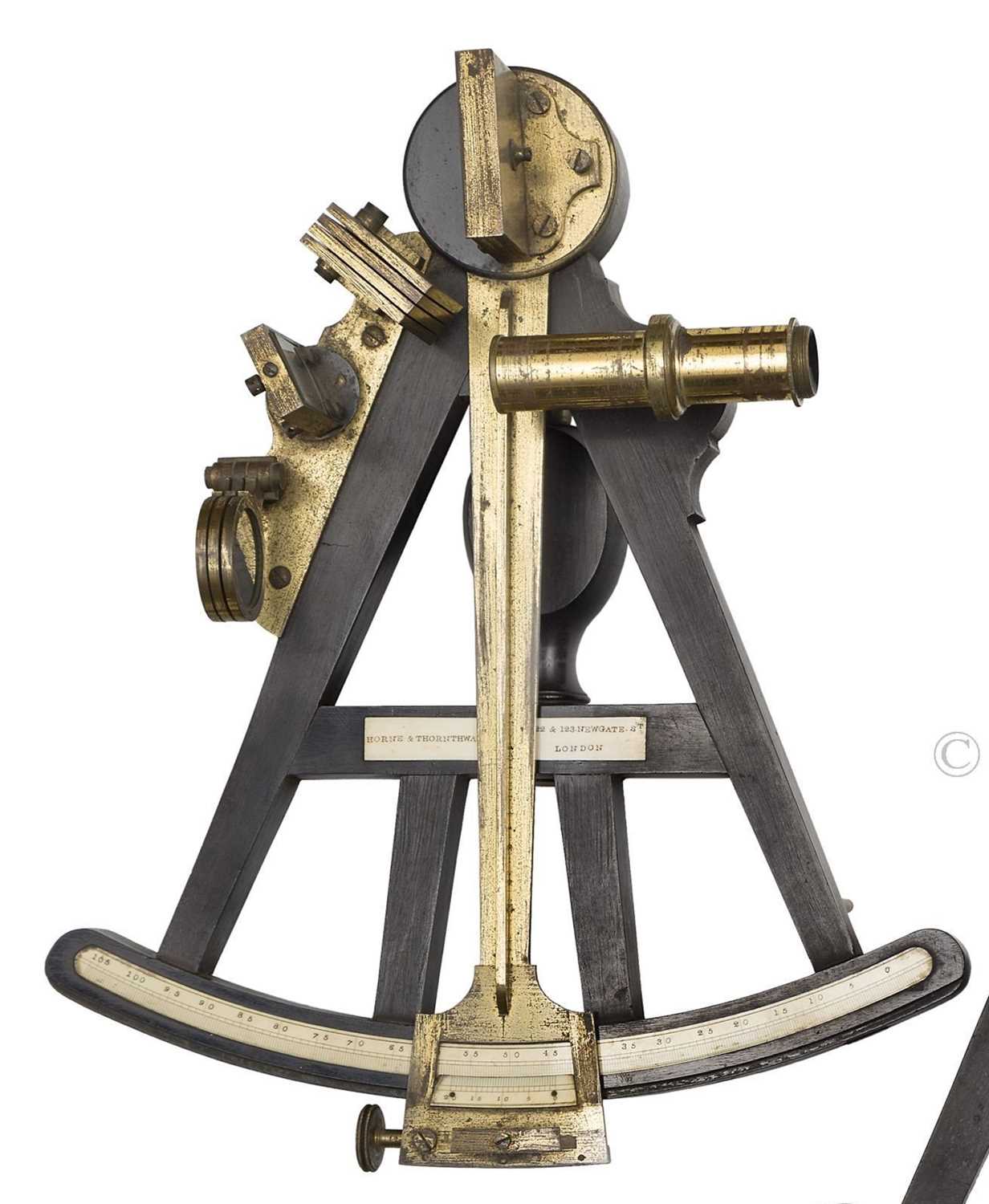 Lot 238 - Ø A 9½IN. VERNIER OCTANT BY HORNE & THORNTHWAITE, LONDON, CIRCA 1850
