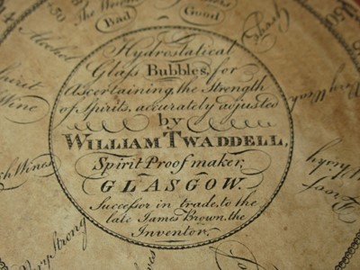 Lot 349 - A SET OF HYDROSTATIC GLASS BUBBLES BY WILLIAM TWADDELL, GLASGOW, 1800