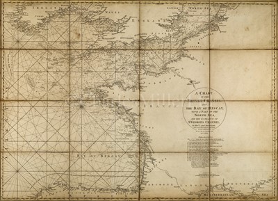 Lot 21 - 'A CHART OF THE BRITISH CHANNEL AND THE BAY OF BISCAY...'