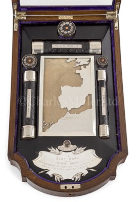 Lot 113 - AN HISTORICALLY INTERESTING TELEGRAPH CABLE DISPLAY FROM THE S.S. DACIA, CIRCA 1915