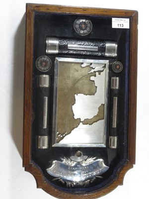 Lot 113 - AN HISTORICALLY INTERESTING TELEGRAPH CABLE DISPLAY FROM THE S.S. DACIA, CIRCA 1915