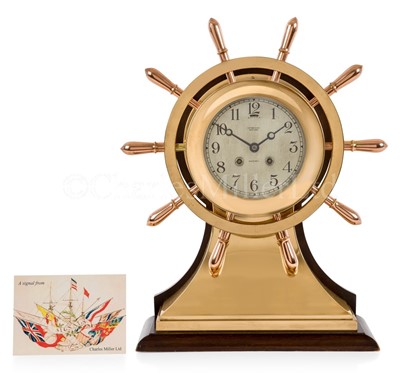 Lot 120 - A LARGE SHIP'S WHEEL CLOCK FOR TIFFANY AND CO. NEW YORK, CIRCA 1920