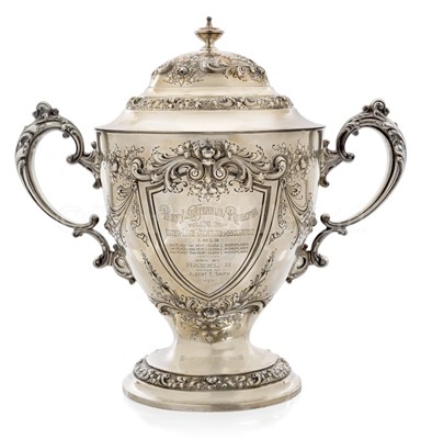Lot 77 - AN AMERICAN STERLING SILVER RACING HYDROPLANE TROPHY, 1913