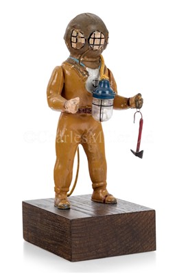 Lot 262 - TINPLATE MODEL DIVER BY FLEISCHMANN, CIRCA 1920