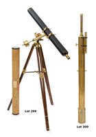 Lot 299 - A 2¾IN. SINGLE DRAW ASTRONOMICAL TELESCOPE BY...