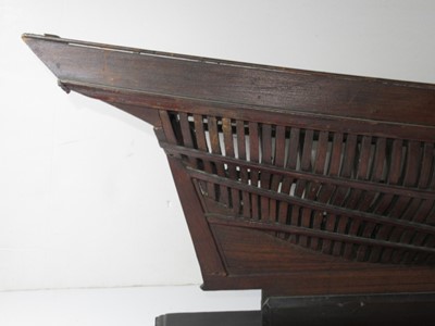 Lot 28 - AN OPEN-FRAMED MODEL BELIEVED TO BE FOR THE BRIG 'ARETHUSA', CIRCA 1854