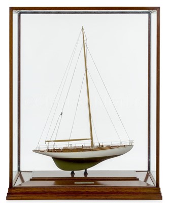 Lot 73 - A 1:32 SCALE BUILDER'S MODEL FOR THE RACING AND CRUISING YACHT 'MARY BOWER', 1939