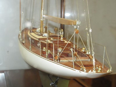 Lot 73 - A 1:32 SCALE BUILDER'S MODEL FOR THE RACING AND CRUISING YACHT 'MARY BOWER', 1939
