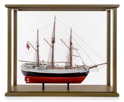 Lot 240 - A FINELY DETAILED 1:75 SCALE MODEL OF THE ARCTIC AND POLAR  EXPLORATION VESSEL FRAM, 1892