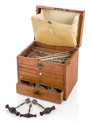 Lot 327 - A 19TH CENTURY SURGEON'S TRAVELLING CHEST