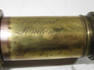 Lot 337 - A 1½IN. SINGLE DRAW ACROMATIC MARINE TELESCOPE BY DOLLOND, LONODN, CIRCA 1820