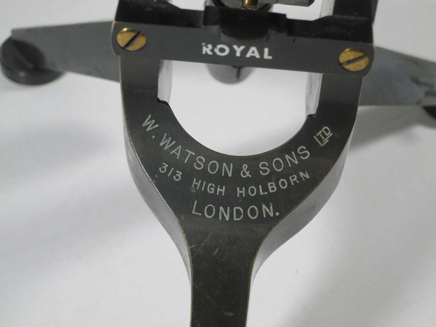 Lot 263 - A 'ROYAL' MODEL MONOCULAR MICROSCOPE BY